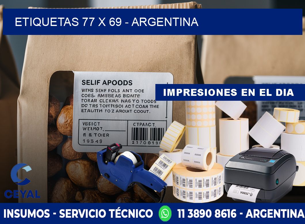 ETIQUETAS 77 x 69 - ARGENTINA