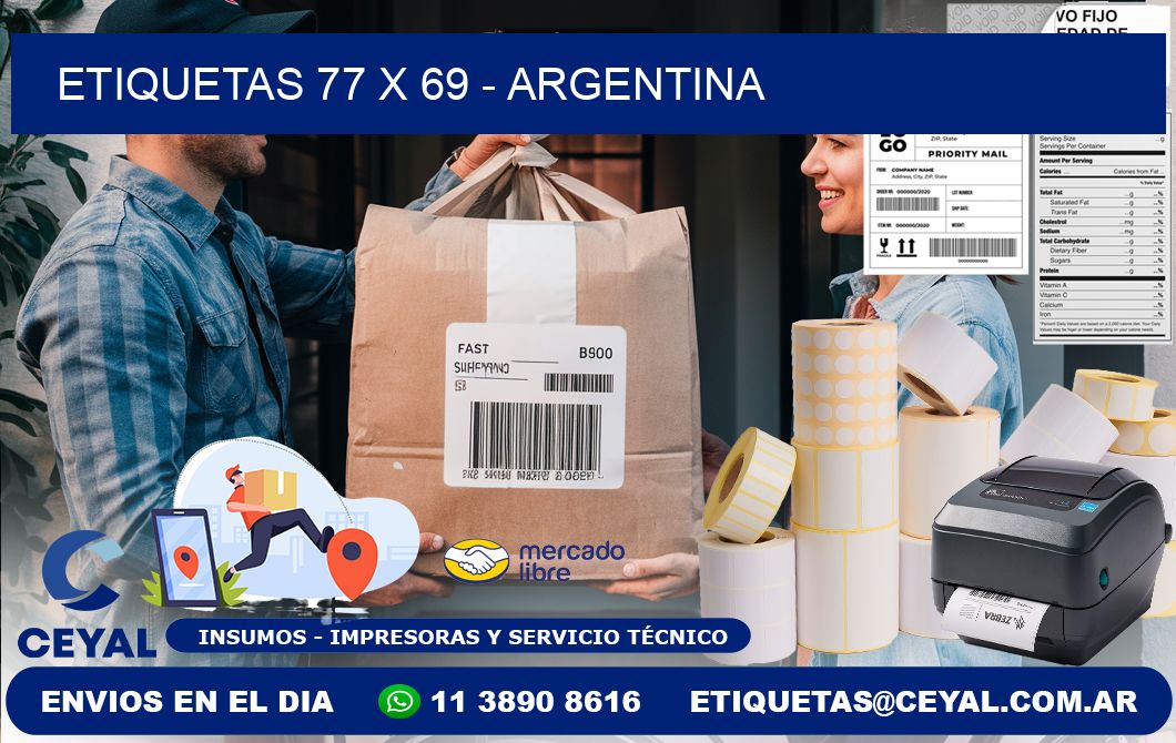 ETIQUETAS 77 x 69 - ARGENTINA