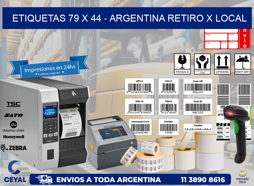 ETIQUETAS 79 x 44 - ARGENTINA RETIRO X LOCAL