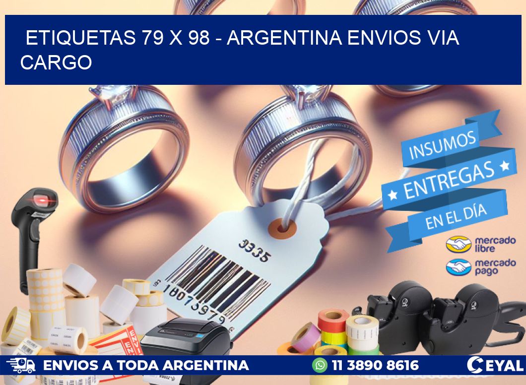 ETIQUETAS 79 x 98 - ARGENTINA ENVIOS VIA CARGO