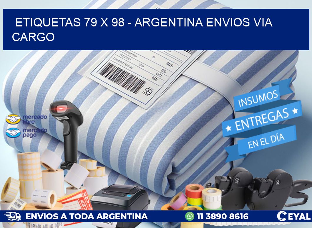 ETIQUETAS 79 x 98 - ARGENTINA ENVIOS VIA CARGO