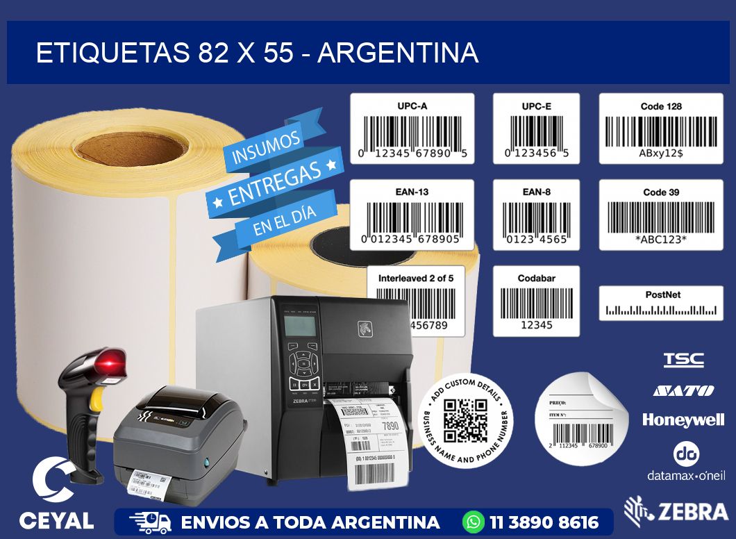 ETIQUETAS 82 x 55 - ARGENTINA