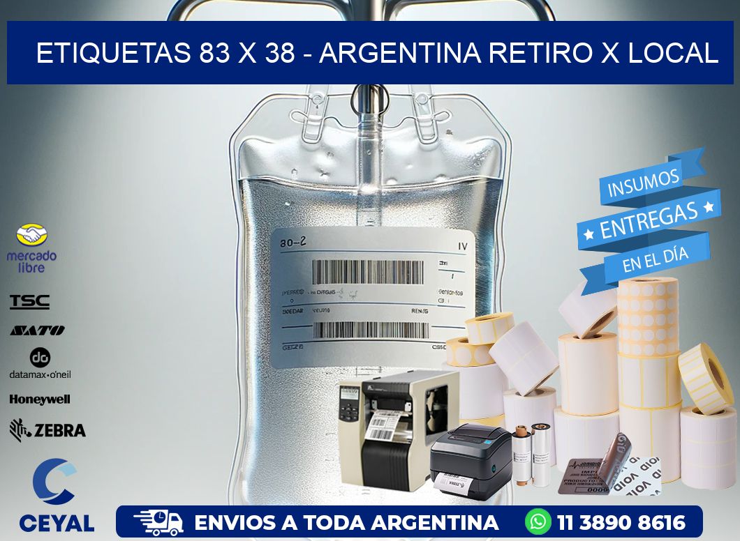 ETIQUETAS 83 x 38 – ARGENTINA RETIRO X LOCAL