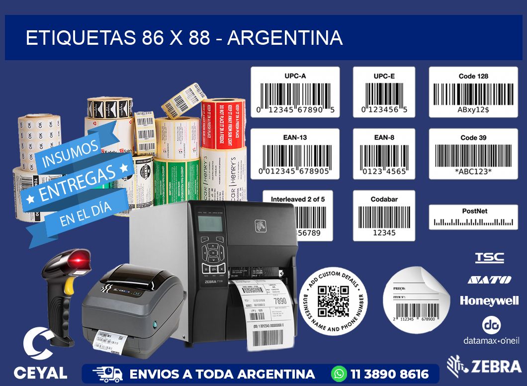 ETIQUETAS 86 x 88 - ARGENTINA