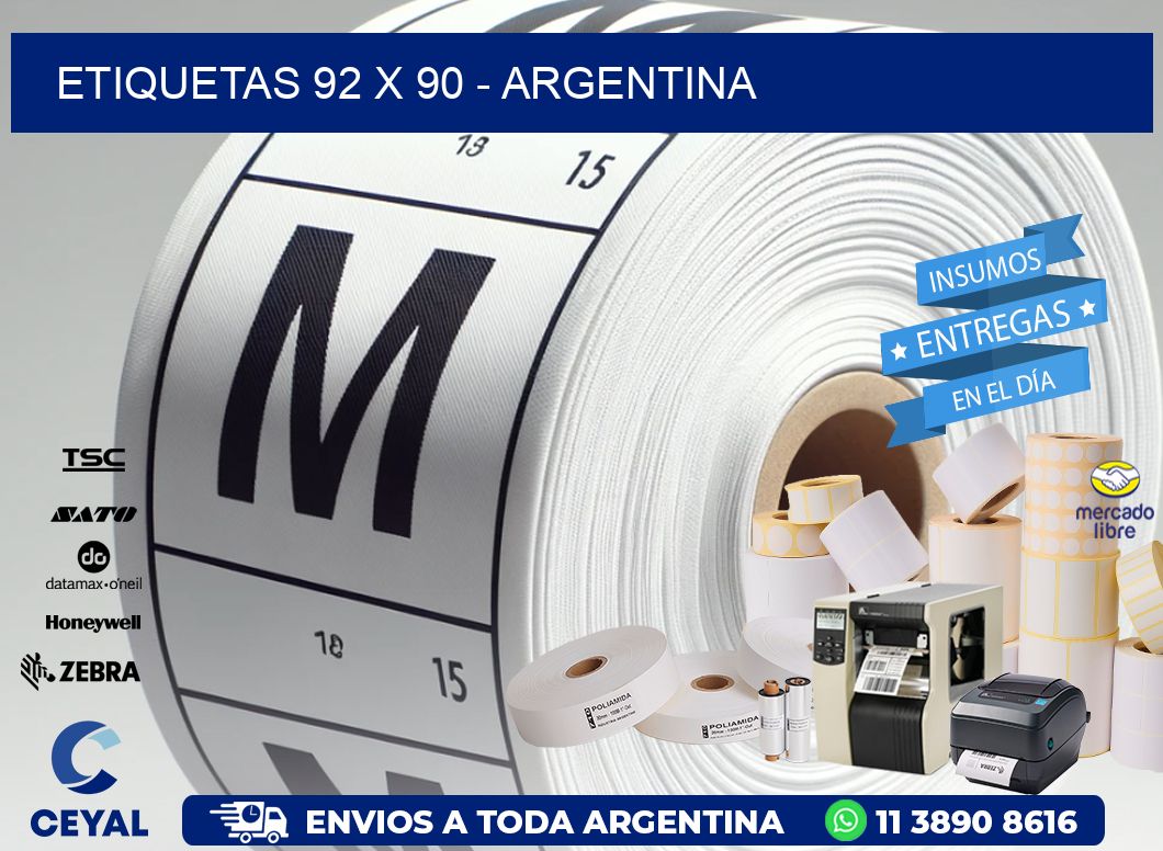 ETIQUETAS 92 x 90 - ARGENTINA