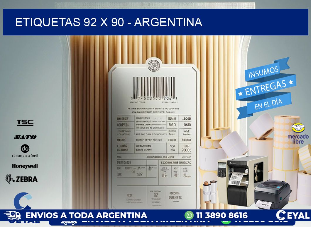 ETIQUETAS 92 x 90 - ARGENTINA