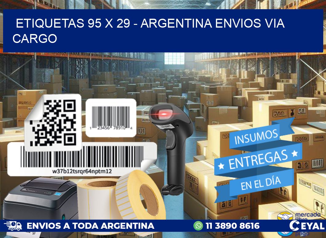 ETIQUETAS 95 x 29 - ARGENTINA ENVIOS VIA CARGO