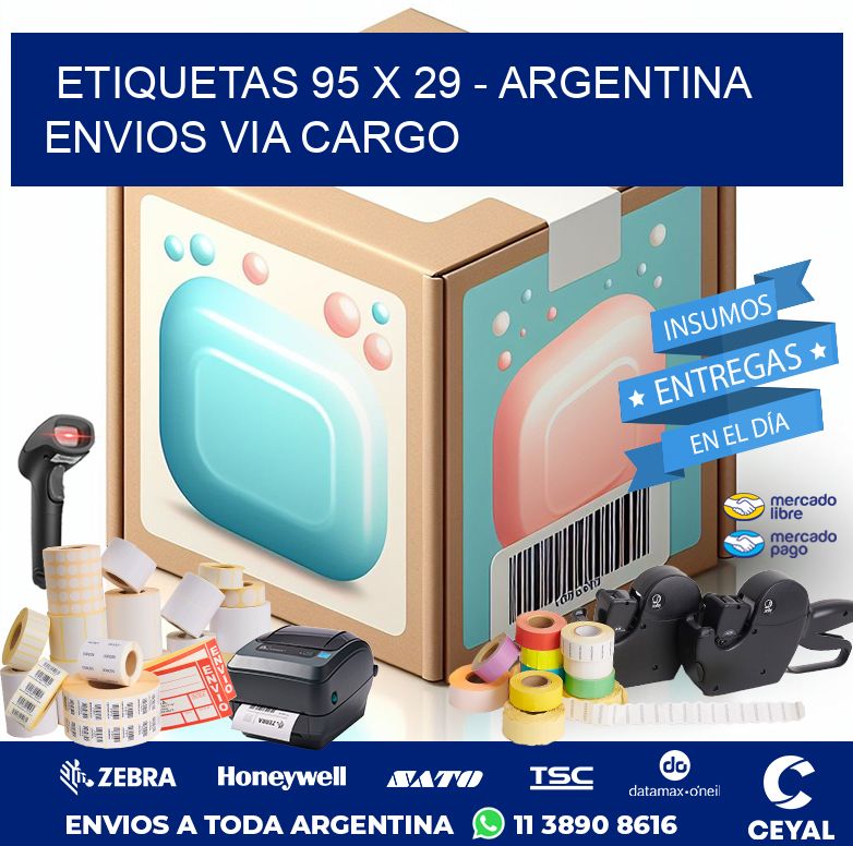 ETIQUETAS 95 x 29 - ARGENTINA ENVIOS VIA CARGO