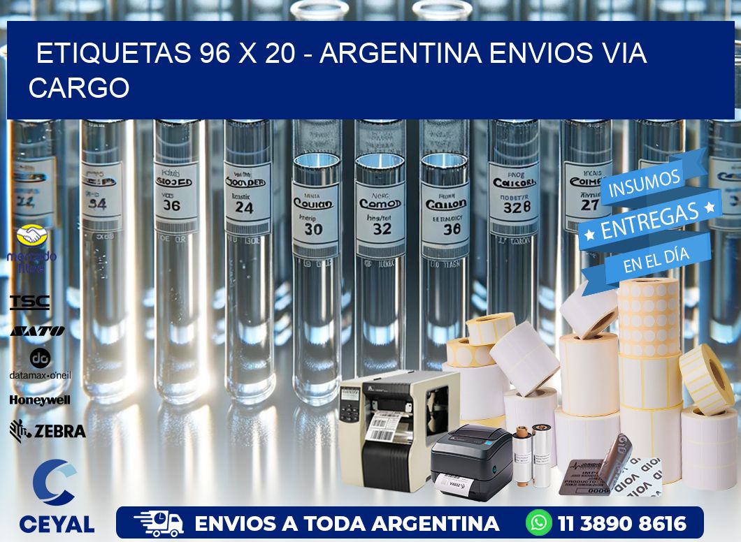 ETIQUETAS 96 x 20 – ARGENTINA ENVIOS VIA CARGO