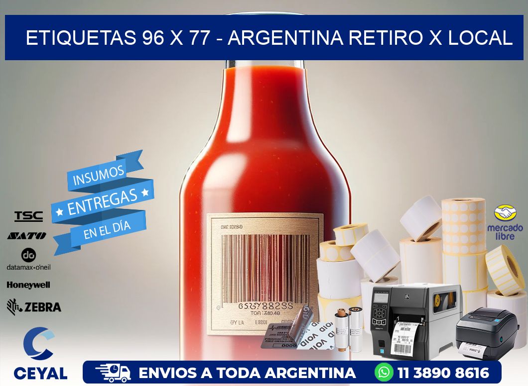 ETIQUETAS 96 x 77 - ARGENTINA RETIRO X LOCAL