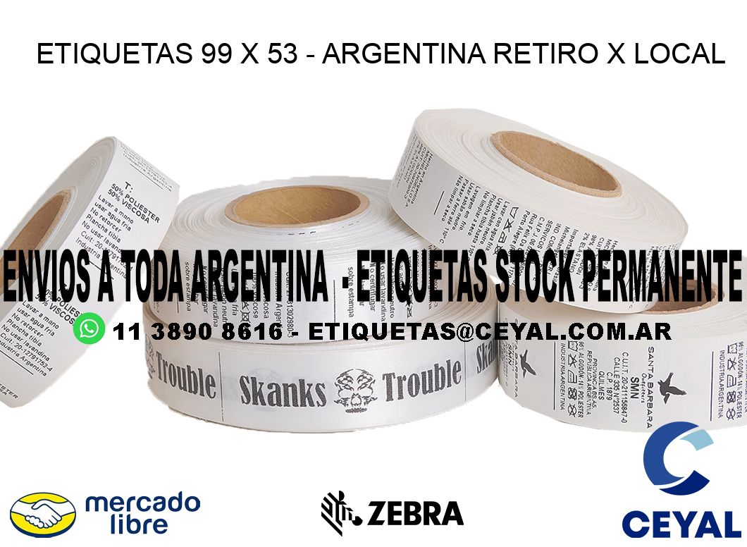 ETIQUETAS 99 x 53 - ARGENTINA RETIRO X LOCAL