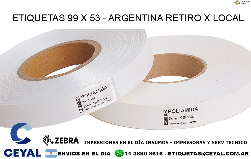 ETIQUETAS 99 x 53 - ARGENTINA RETIRO X LOCAL