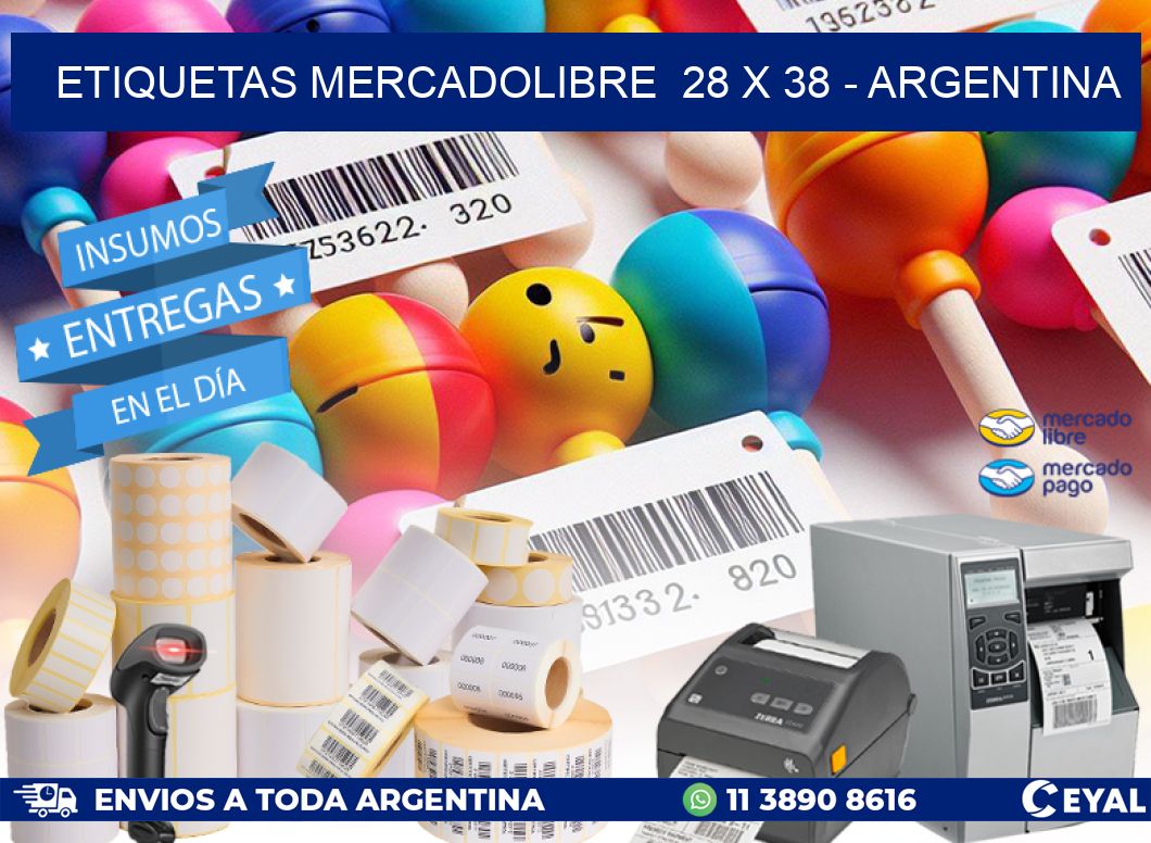 ETIQUETAS MERCADOLIBRE  28 x 38 – ARGENTINA