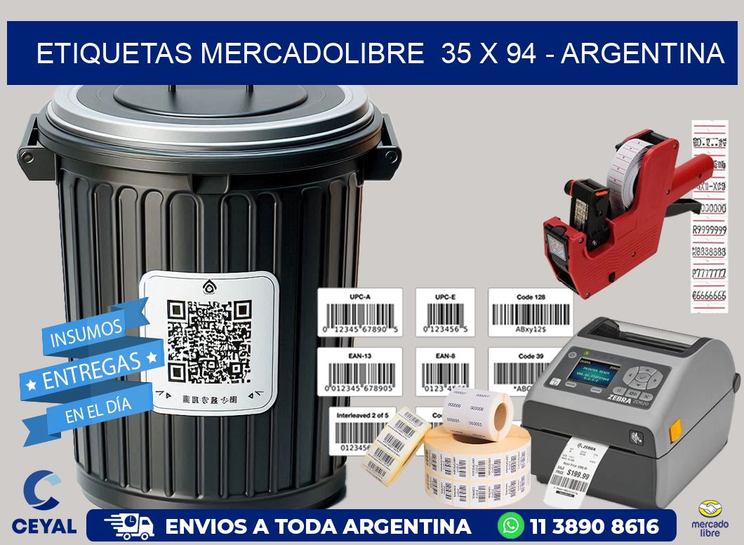 ETIQUETAS MERCADOLIBRE  35 x 94 – ARGENTINA