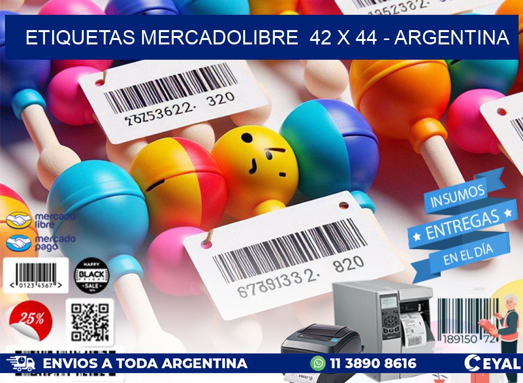 ETIQUETAS MERCADOLIBRE  42 x 44 - ARGENTINA