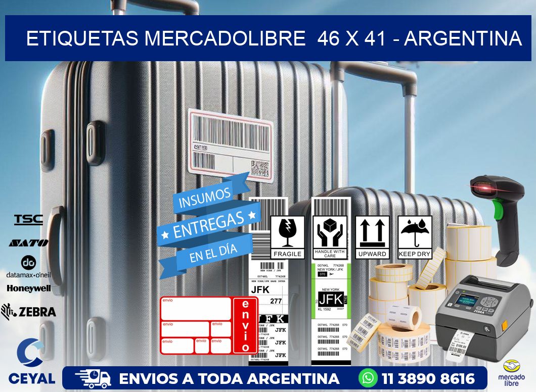 ETIQUETAS MERCADOLIBRE  46 x 41 - ARGENTINA