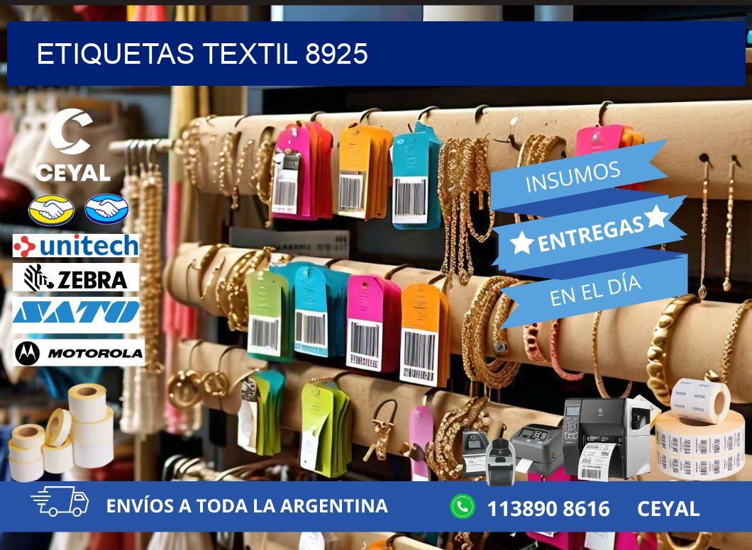 ETIQUETAS TEXTIL 8925