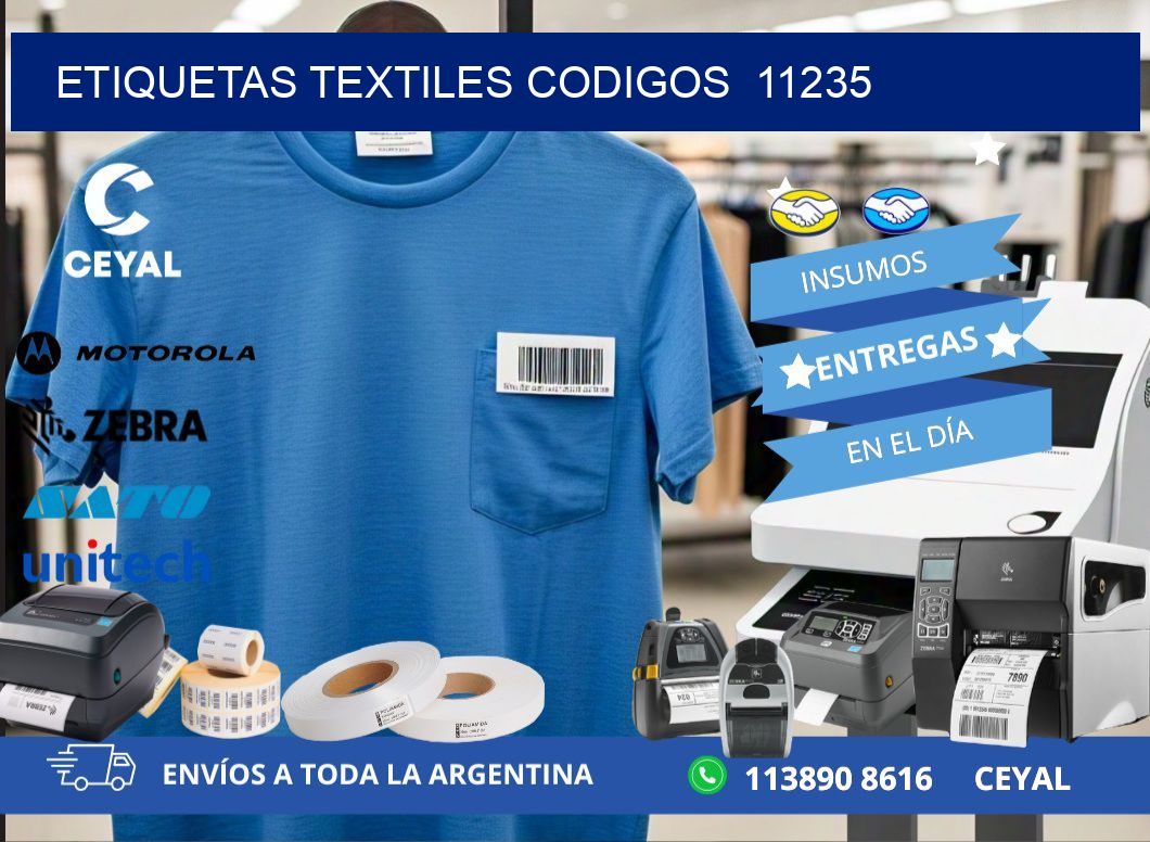 ETIQUETAS TEXTILES CODIGOS  11235