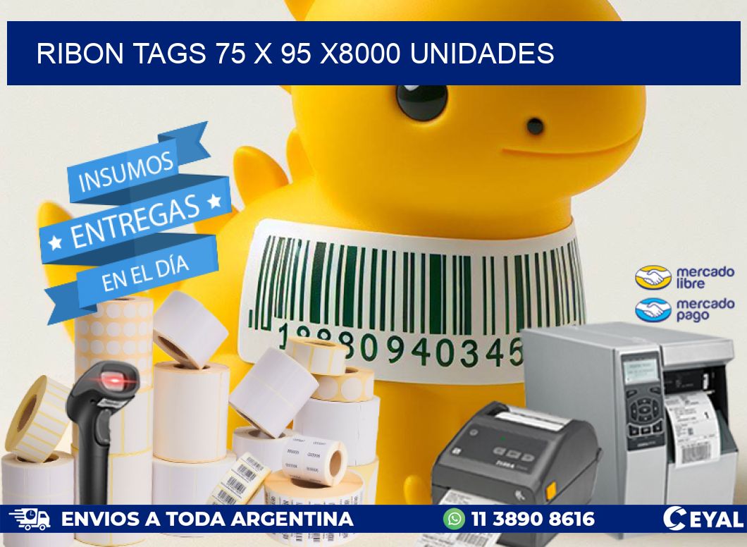 RIBON TAGS 75 x 95 X8000 UNIDADES