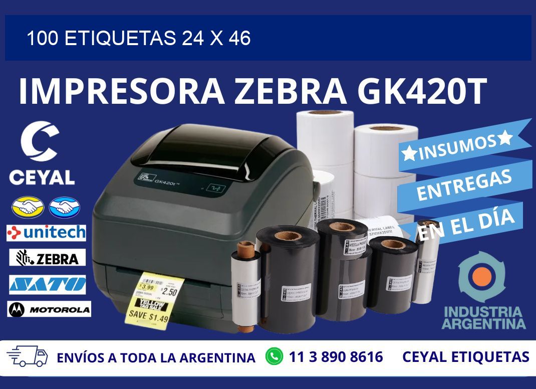 100 ETIQUETAS 24 x 46