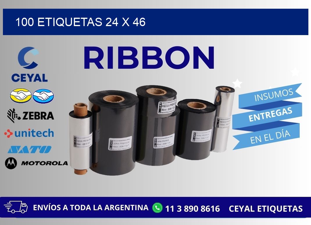 100 ETIQUETAS 24 x 46