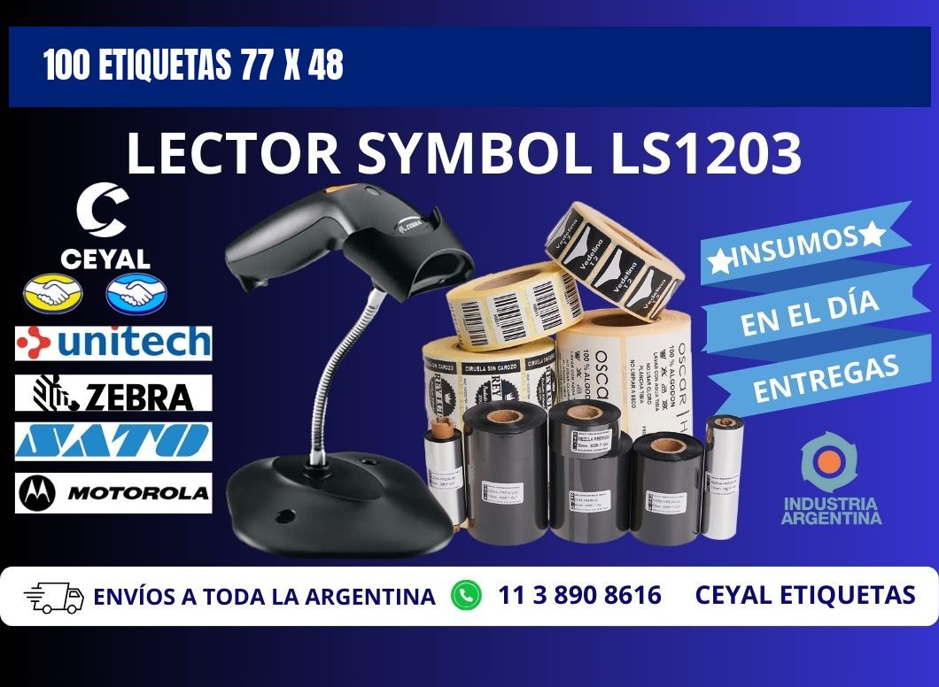 100 ETIQUETAS 77 x 48