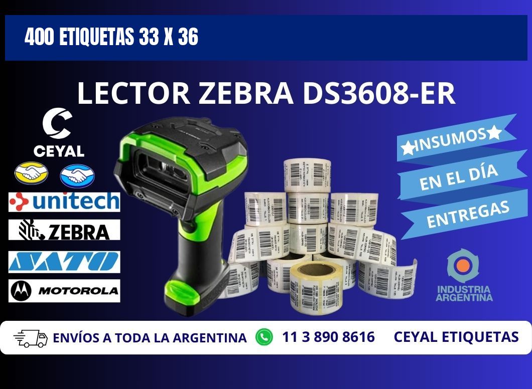 400 ETIQUETAS 33 x 36