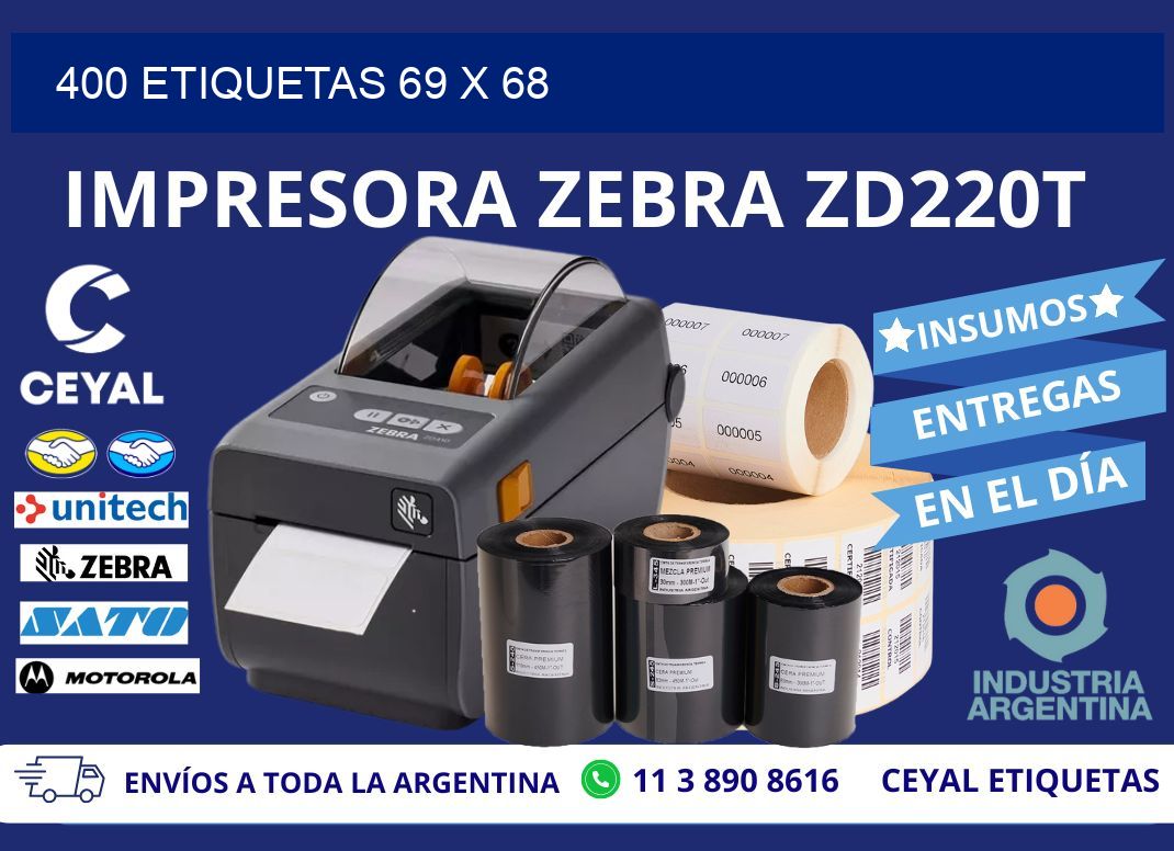 400 ETIQUETAS 69 x 68