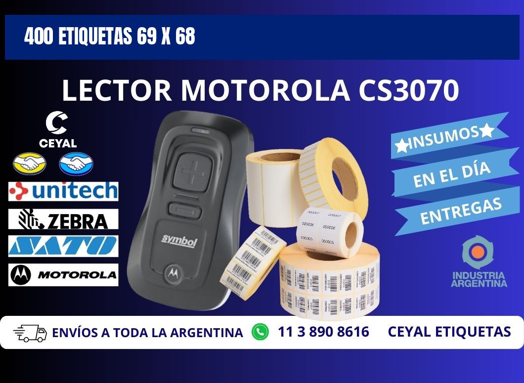 400 ETIQUETAS 69 x 68