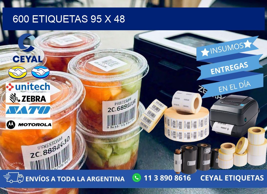 600 ETIQUETAS 95 x 48
