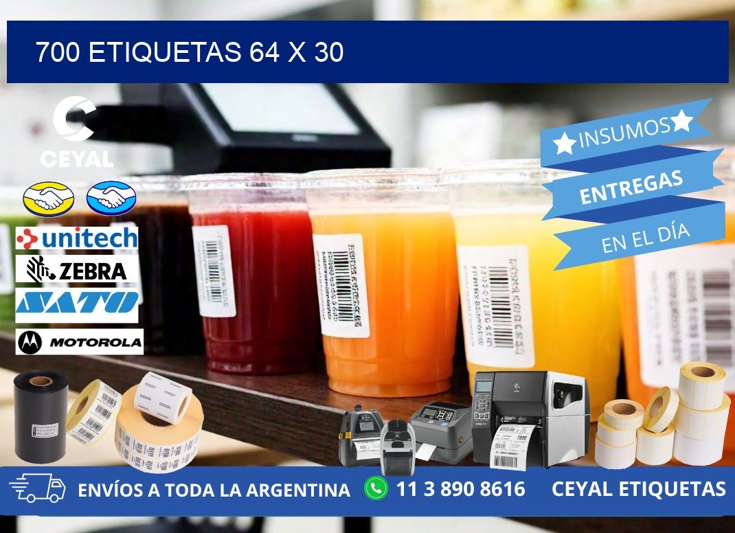 700 ETIQUETAS 64 x 30