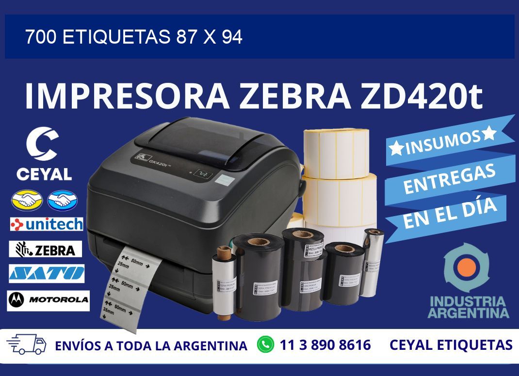 700 ETIQUETAS 87 x 94