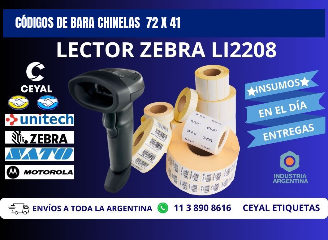 CÓDIGOS DE BARA CHINELAS  72 x 41