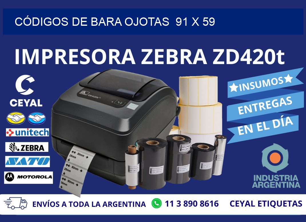 CÓDIGOS DE BARA OJOTAS  91 x 59