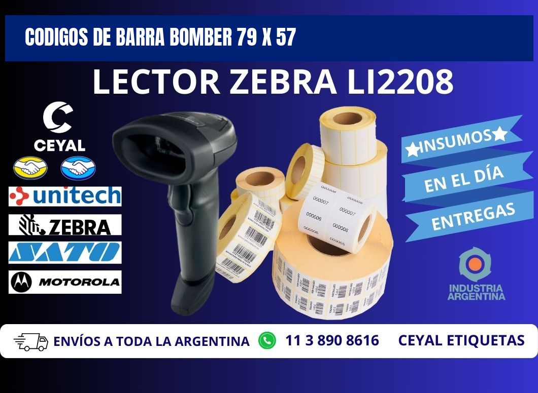 CODIGOS DE BARRA BOMBER 79 x 57
