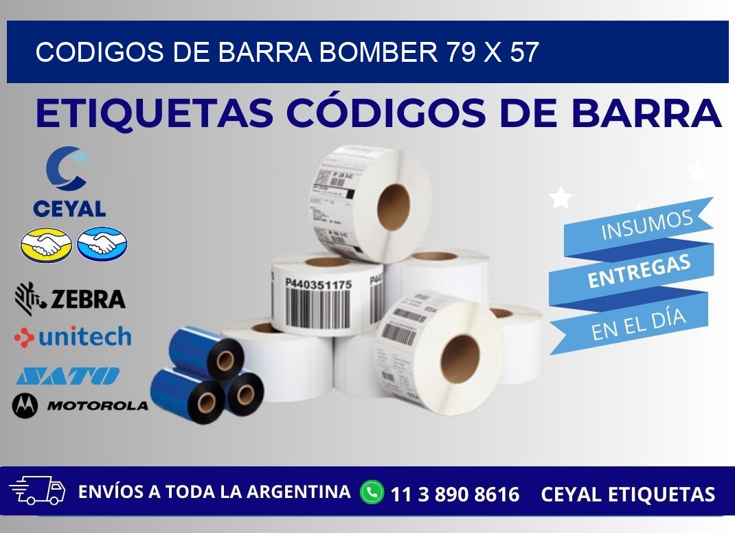 CODIGOS DE BARRA BOMBER 79 x 57