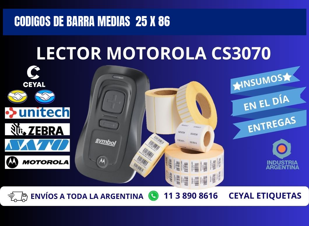 CODIGOS DE BARRA MEDIAS  25 x 86