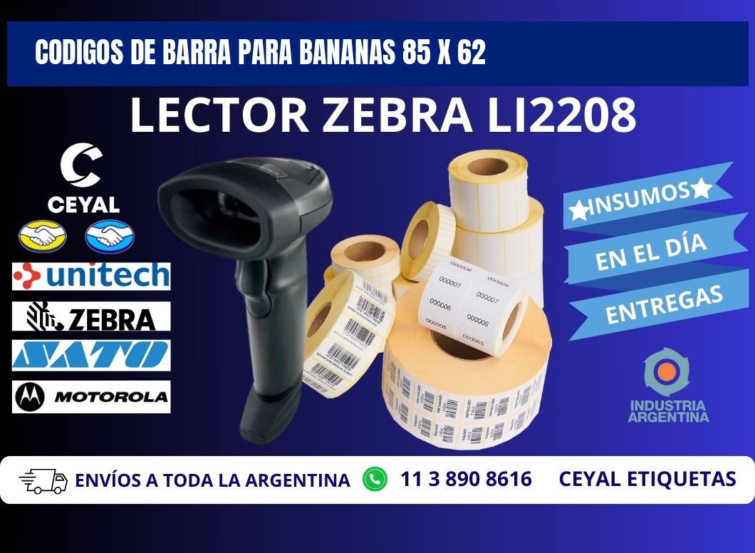 CODIGOS DE BARRA PARA BANANAS 85 x 62