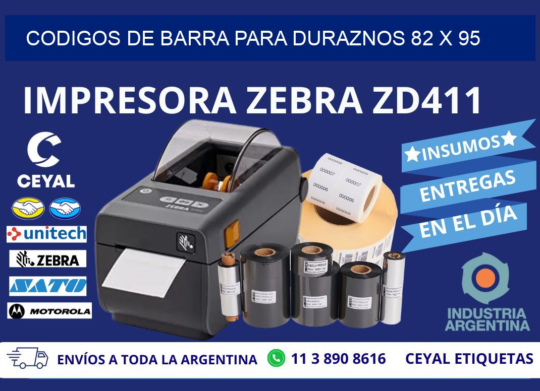 CODIGOS DE BARRA PARA DURAZNOS 82 x 95