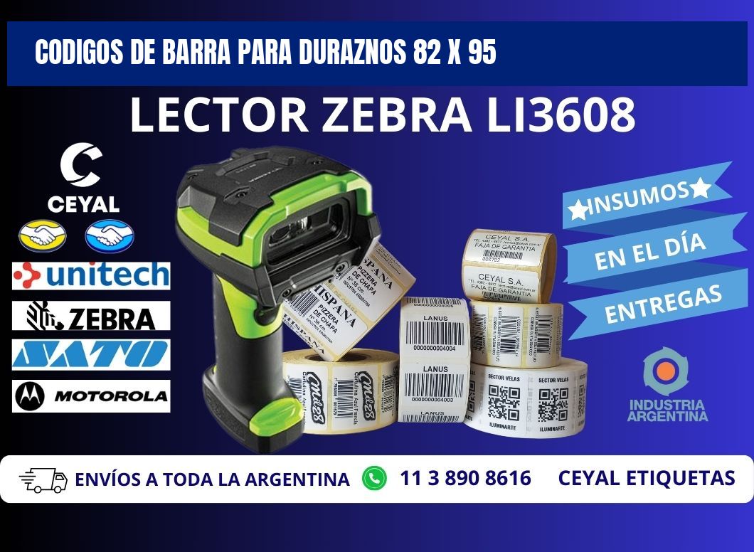 CODIGOS DE BARRA PARA DURAZNOS 82 x 95