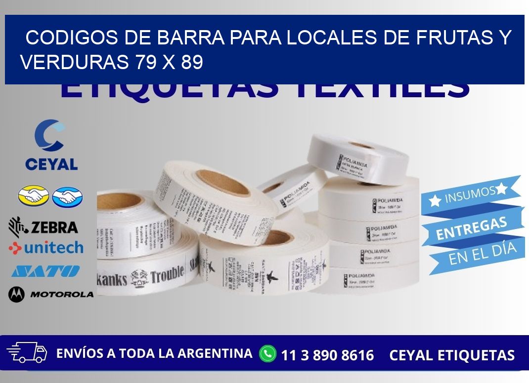 CODIGOS DE BARRA PARA LOCALES DE FRUTAS Y VERDURAS 79 x 89