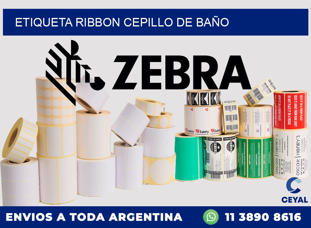 ETIQUETA RIBBON CEPILLO DE BAÑO