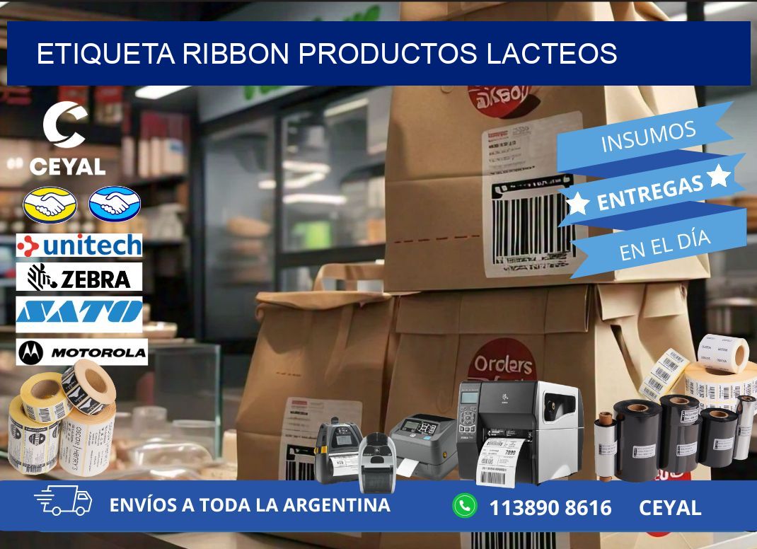 ETIQUETA RIBBON PRODUCTOS LACTEOS