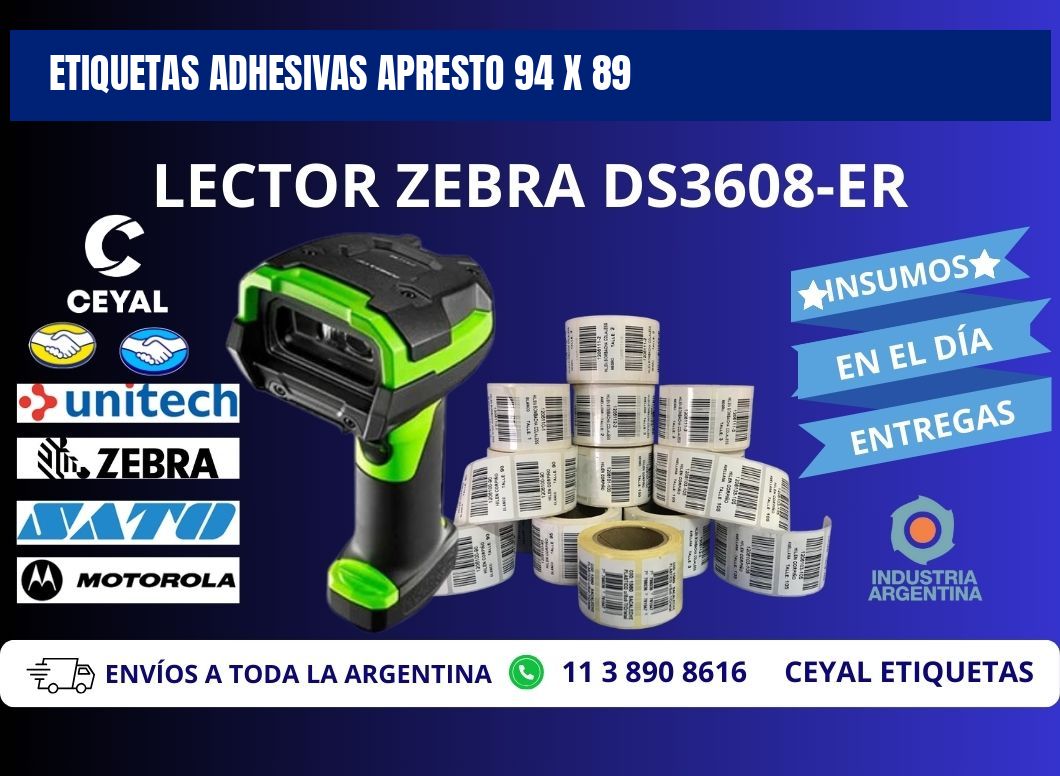 ETIQUETAS ADHESIVAS APRESTO 94 x 89