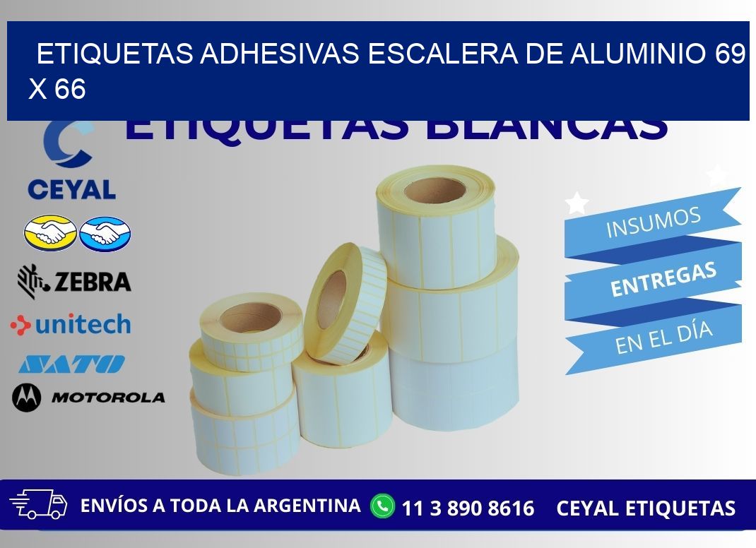ETIQUETAS ADHESIVAS ESCALERA DE ALUMINIO 69 x 66