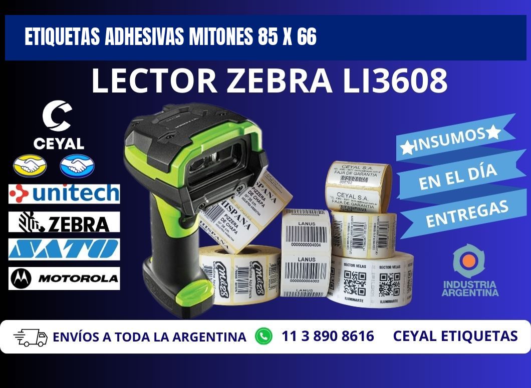 ETIQUETAS ADHESIVAS MITONES 85 x 66