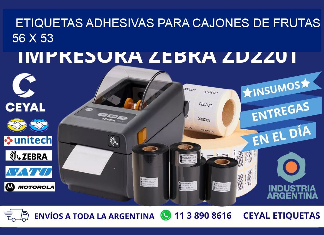 ETIQUETAS ADHESIVAS PARA CAJONES DE FRUTAS 56 x 53