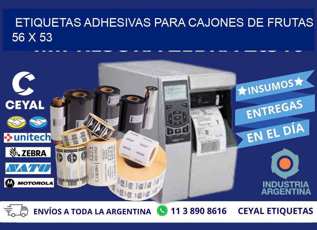 ETIQUETAS ADHESIVAS PARA CAJONES DE FRUTAS 56 x 53