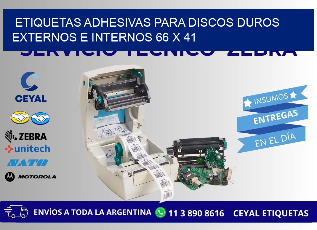 ETIQUETAS ADHESIVAS PARA DISCOS DUROS EXTERNOS E INTERNOS 66 x 41