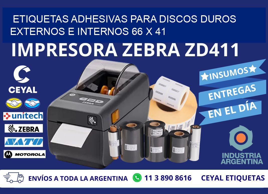 ETIQUETAS ADHESIVAS PARA DISCOS DUROS EXTERNOS E INTERNOS 66 x 41